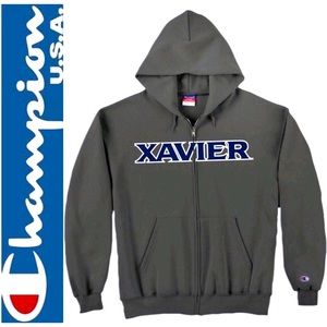 CHAMPION XAVIER Hoodie Jacket Long Sleeve Full Zip Small Gray Men’s UNISEX